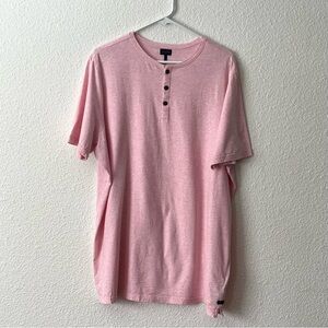 Good Man Henley Pink Short Sleeve Tee
Men’s Size XXL